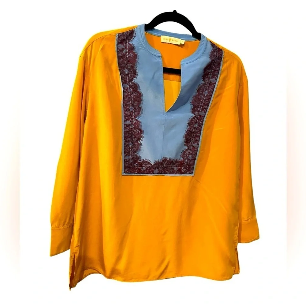 Tory Burch lace silk tunic size 0